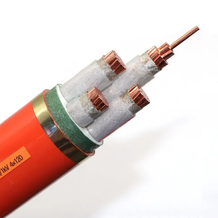 Flame-retardant shipboard power and control cable