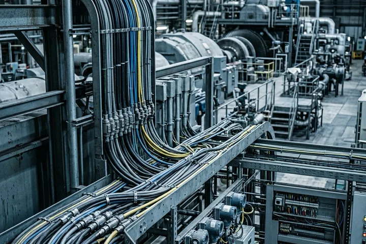 Measurement and control loops in a strong-electromagnetic power-plant environment